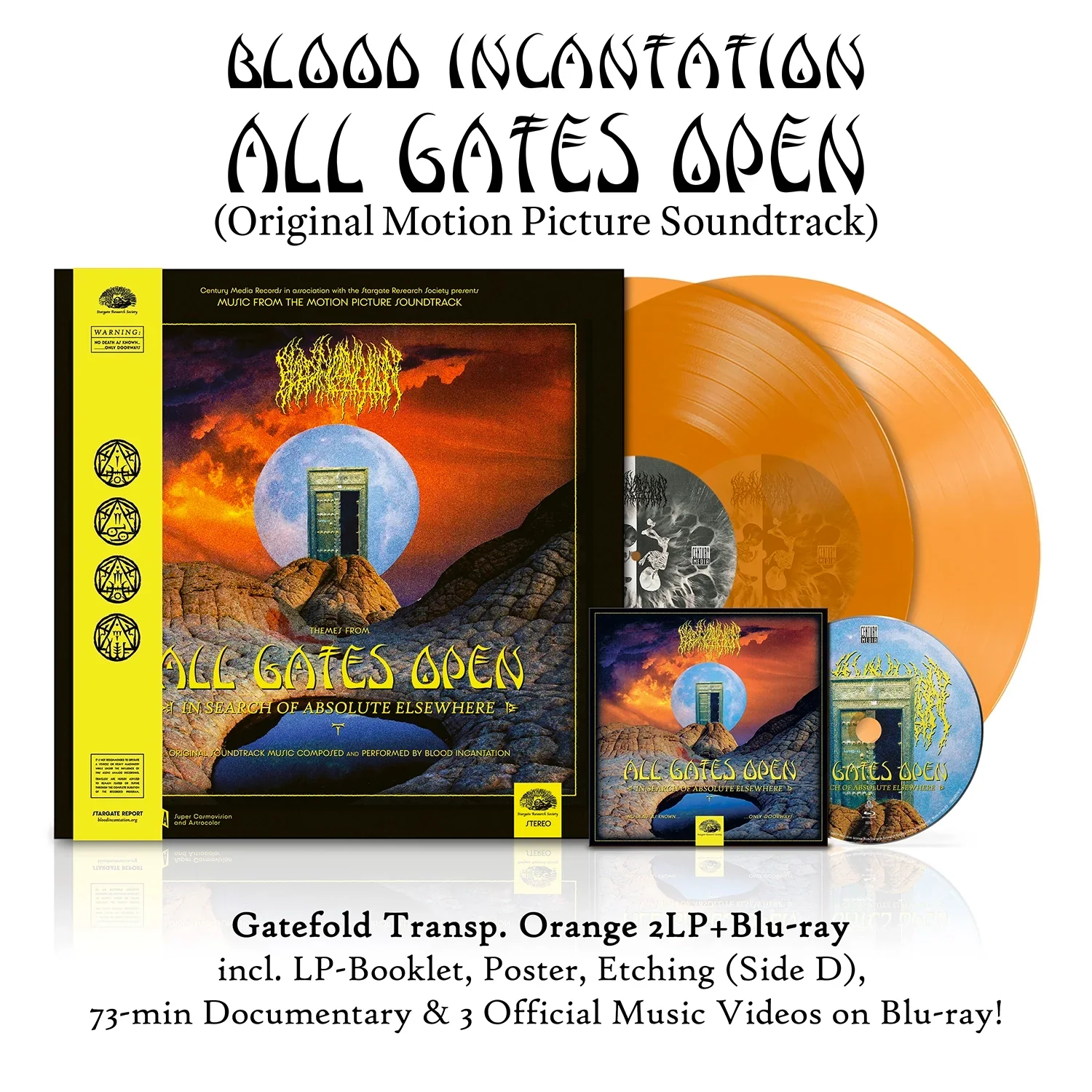 Blood Incantation - All Gates Open (Original Motion Picture Soundtrack) (Limited Transparent Orange Vinyl + Bluray) - Image 2