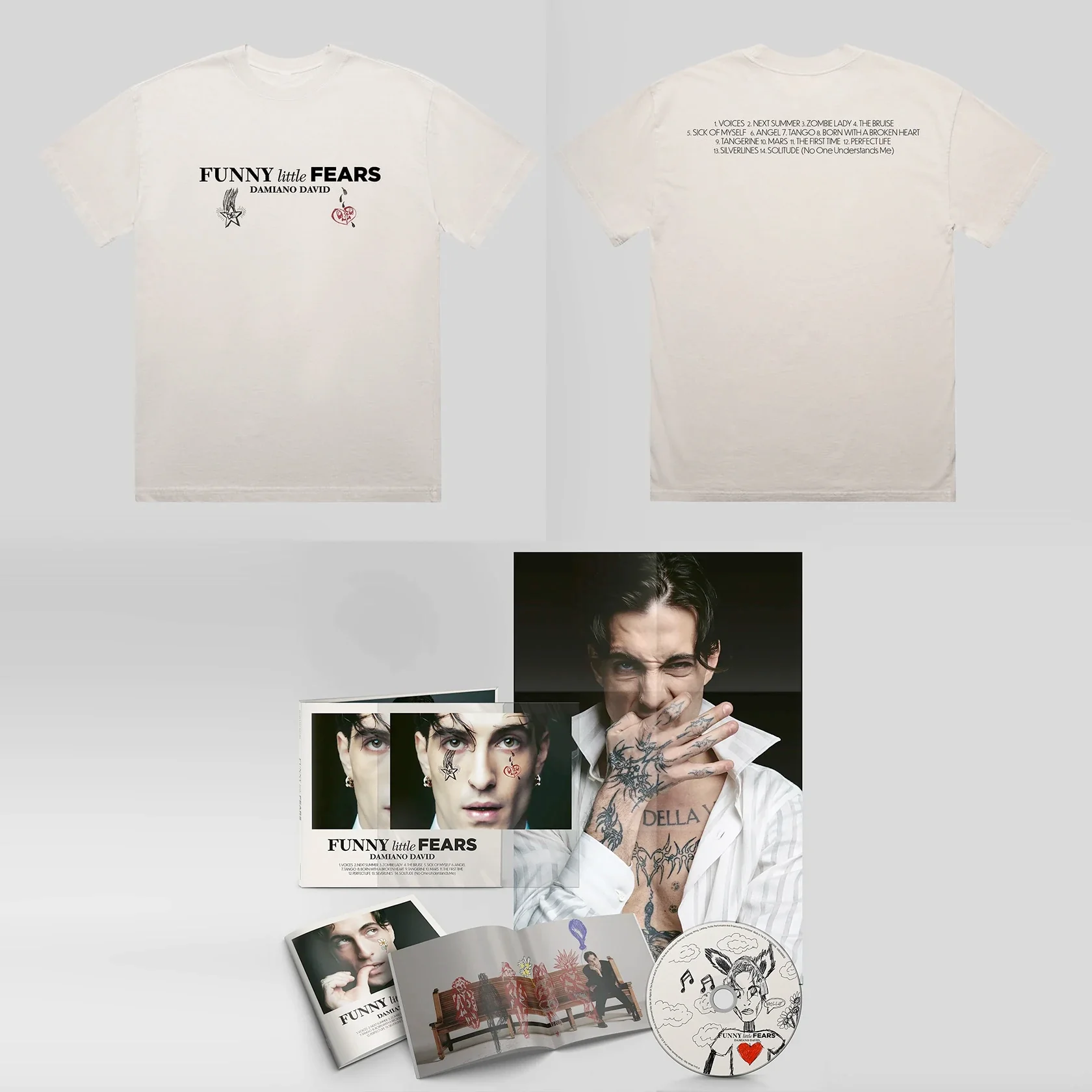 Damiano David - FUNNY little FEARS Bundle (CD + T-Shirt)