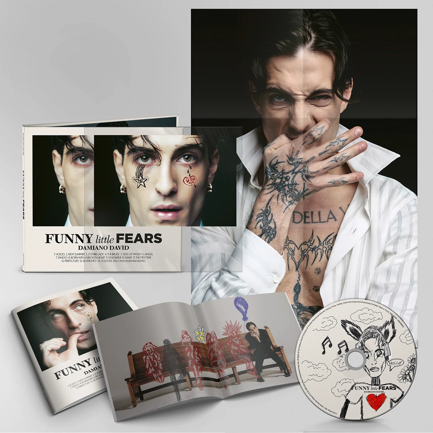 Damiano David - FUNNY little FEARS Bundle (Vinyl + CD + T-Shirt) - Image 5