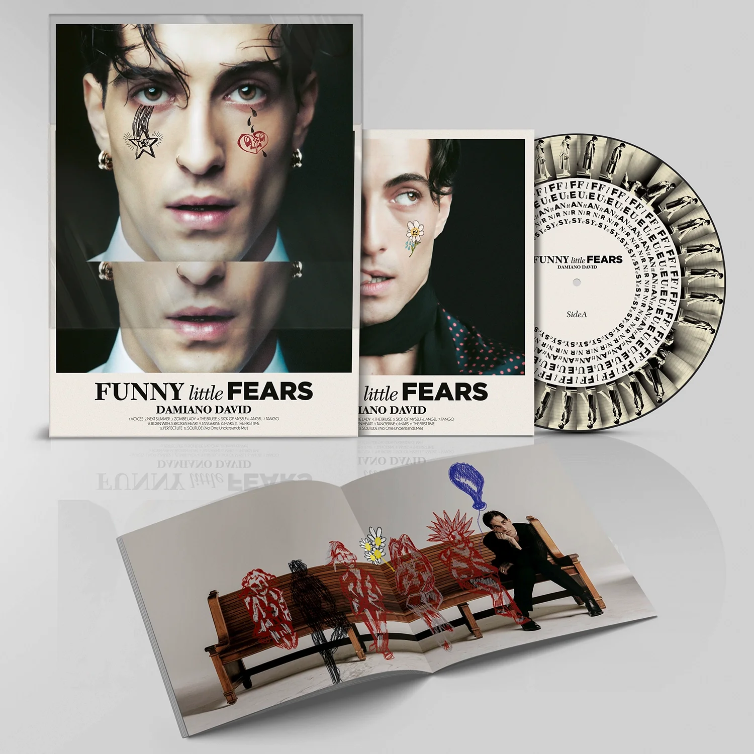 Damiano David - FUNNY little FEARS Bundle (Vinyl + T-Shirt) - Image 2