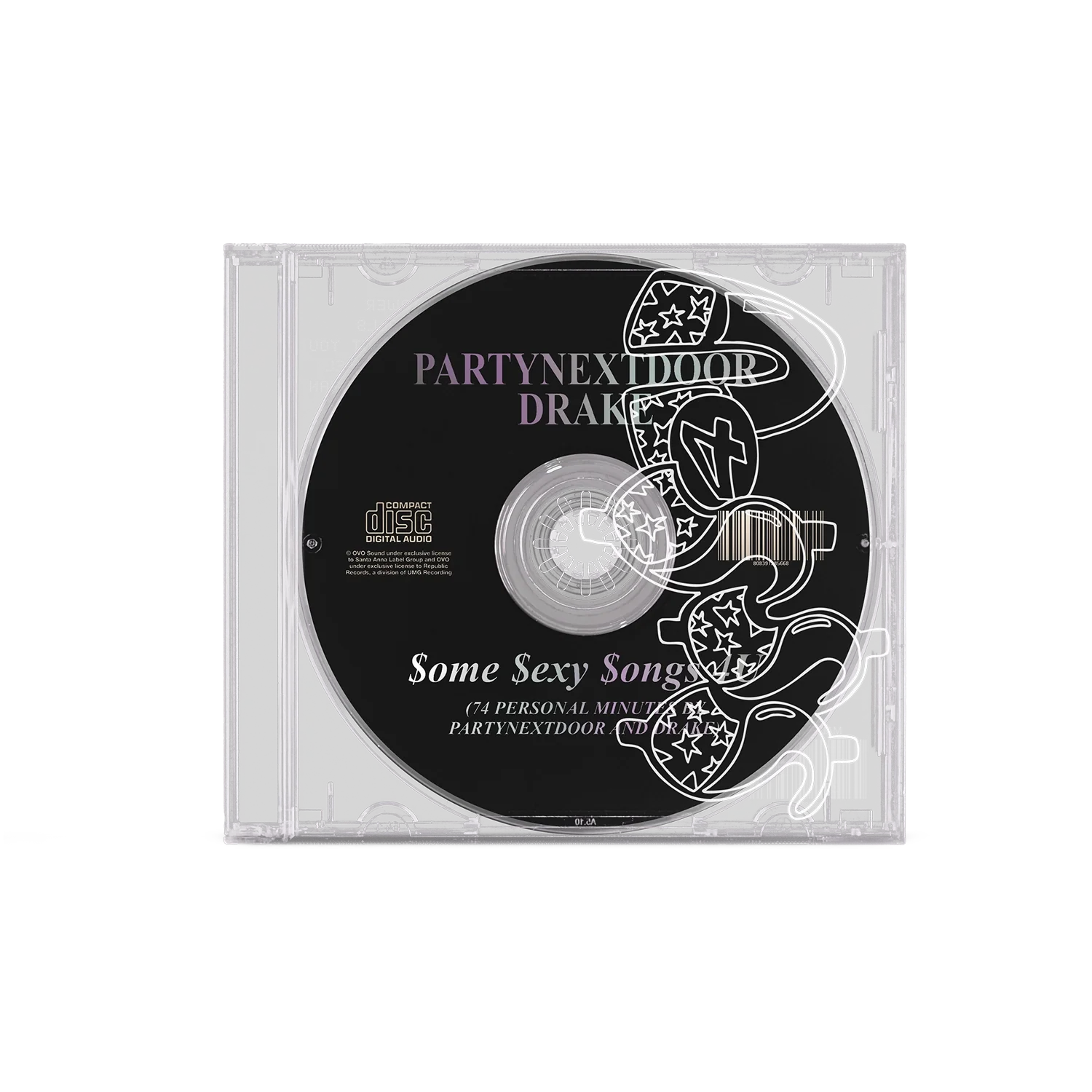 PARTYNEXTDOOR, Drake - $ome $exy $ongs 4 U (Etched Clear Jewelcase CD)